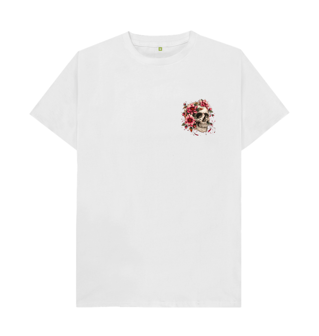 White Nwec - skull back print tee