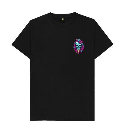 Black Neon ice cream skull tee