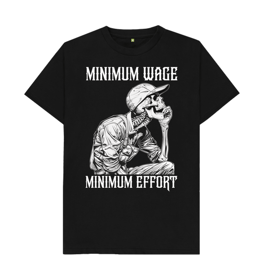 Black Minimum effort - front image Tee